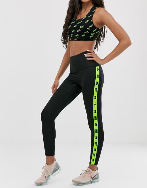 Black and shop neon leggings