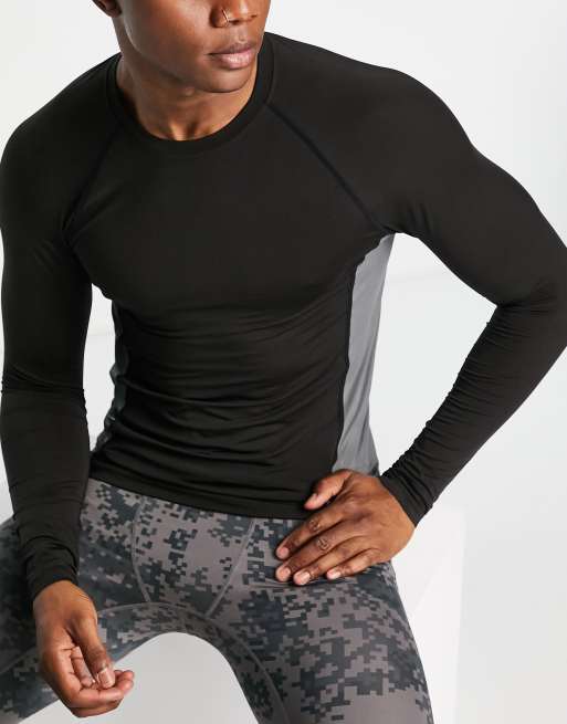 HIIT - Maglietta a maniche lunghe con pannelli a contrasto