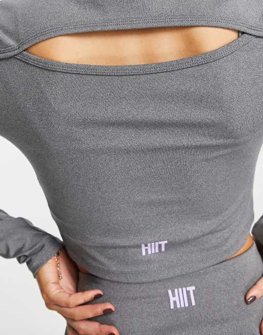 HIIT melange scoop front longsleeve top レディース - Tシャツ・カットソー