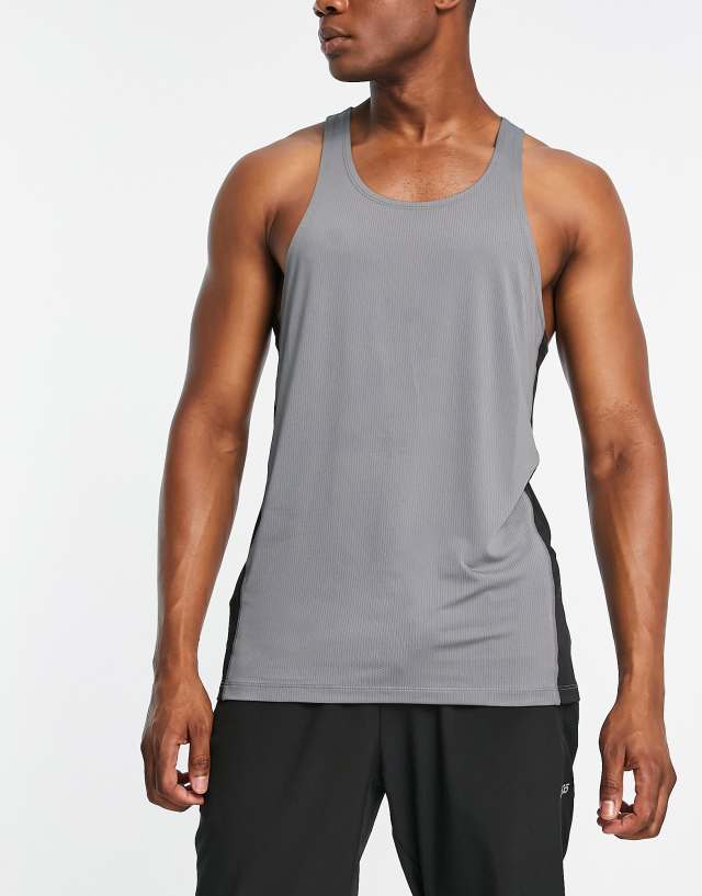 HIIT mesh tank top with contrast panels