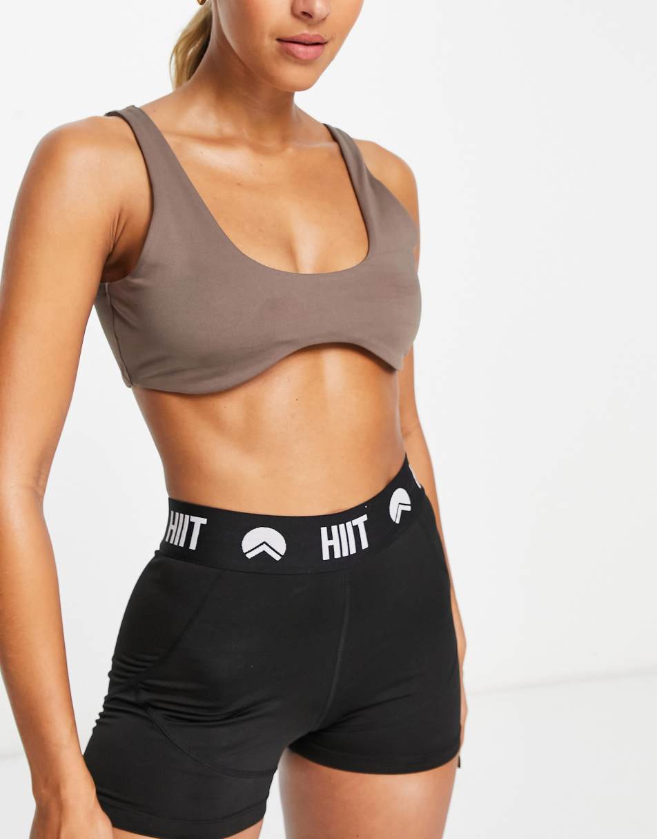 HIIT micro bralet in brown