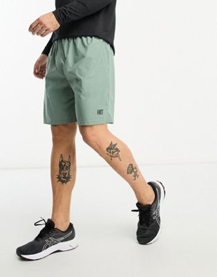 HIIT mid length training shorts in sage