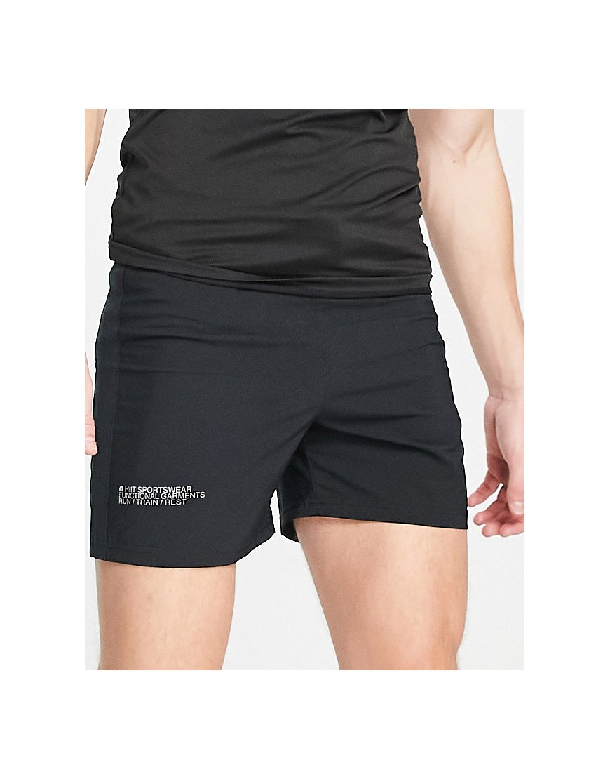 mid length woven shorts in black