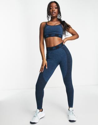 HIIT - Nahtlose Leggings in Marineblau mit Logo