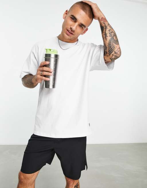 HIIT – Oversize-T-Shirt in Weiß