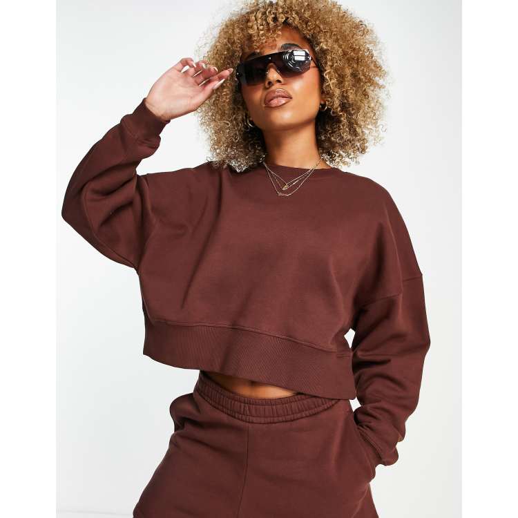 Oversized sweater shop crop top