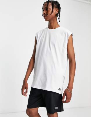 HIIT HIIT oversized tank in white