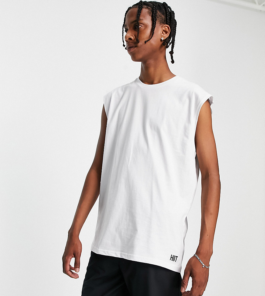 HIIT oversized tank in white