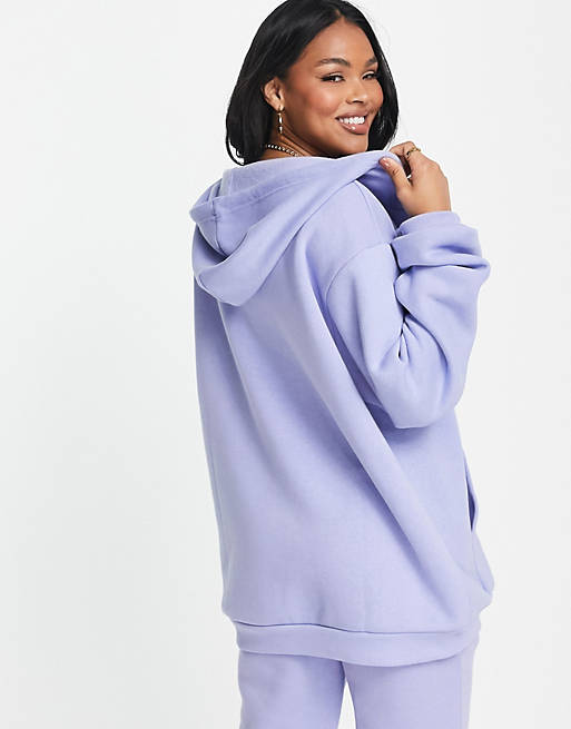 HIIT oversized zip through hoodie in lavender
