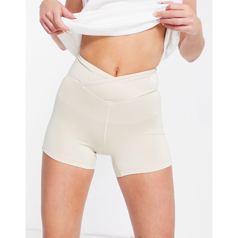 Palestra e allenamento Activewear HIIT - Pantaloncini color pietra arricciati sul retro