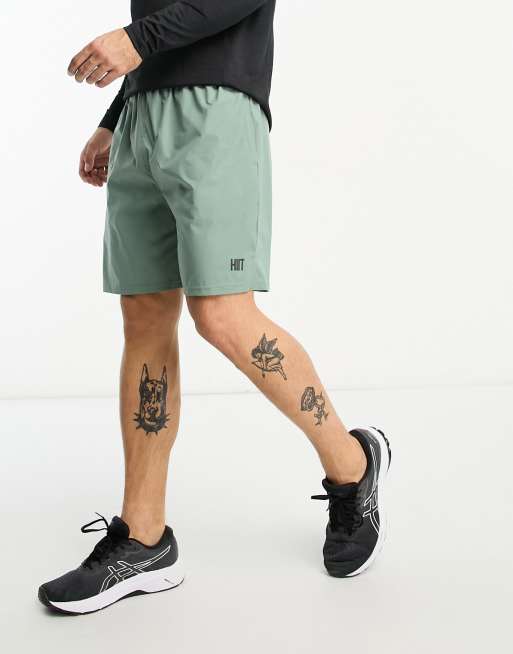 HIIT - Pantaloncini da allenamento color salvia lunghezza media