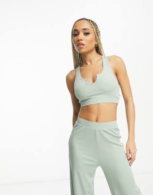 HIIT rib lounge cami-Green