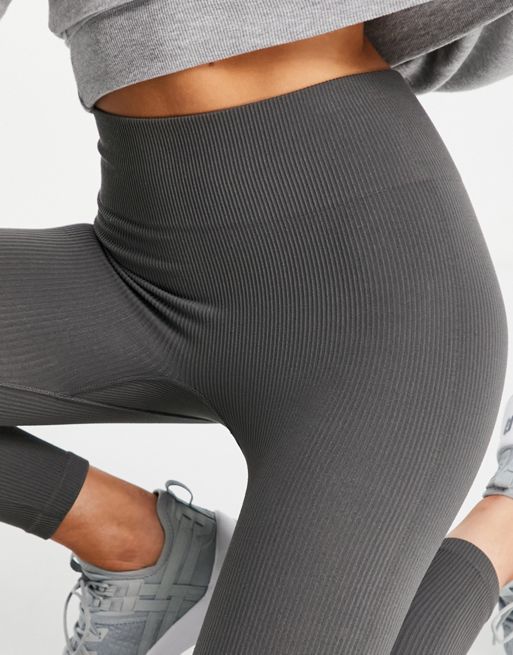 HIIT Seamless Rib Legging In Grey for Women