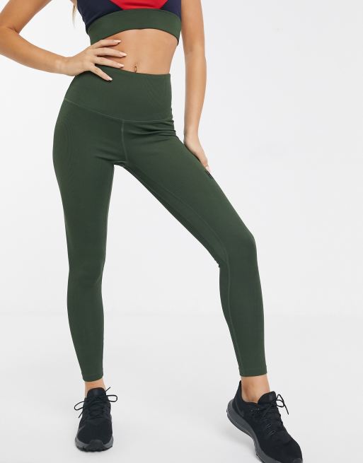 HIIT ribbed legging in green