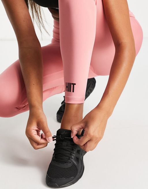 HIIT ruched leggings in pink - ShopStyle
