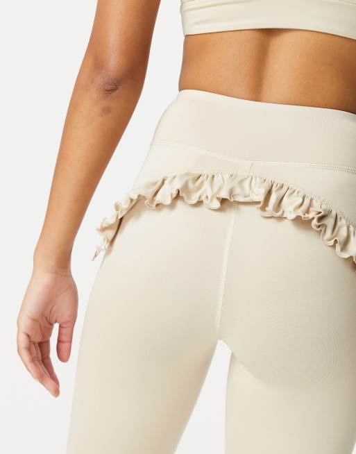 Ivory Ruffle Button Leggings