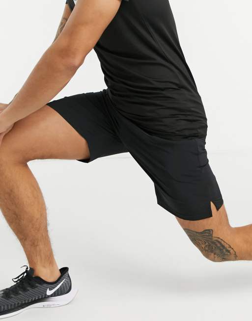 HIIT - Running - Halflange geweven hardloopshort in zwart