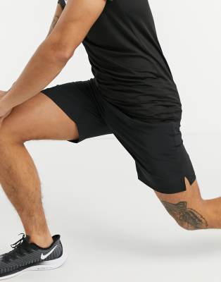 HIIT Running mid length woven running shorts in black - ASOS Price Checker