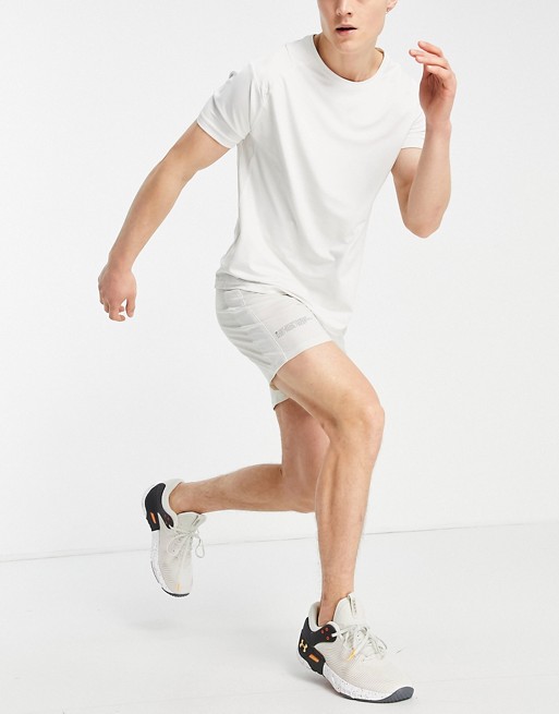 HIIT Running woven mesh shorts in pale grey