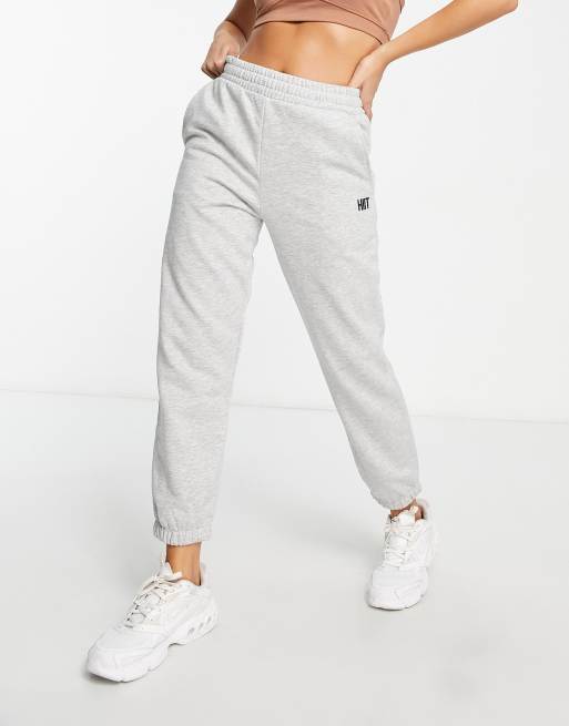 HIIT – Schmal geschnittene Jogginghose in grau meliert