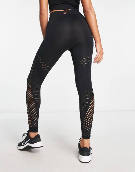 Hiit Ribbed Seamless Leggings In Mustard Exclusive To Asos-neutral