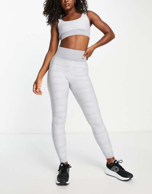 Gymshark Fit Seamless Legging XS- Charcoal/White, Women's Fashion