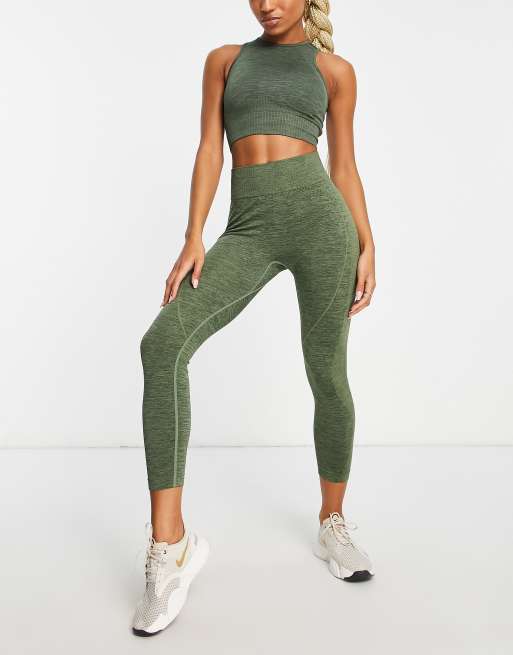 Seamless Leggings - Khaki green - Ladies