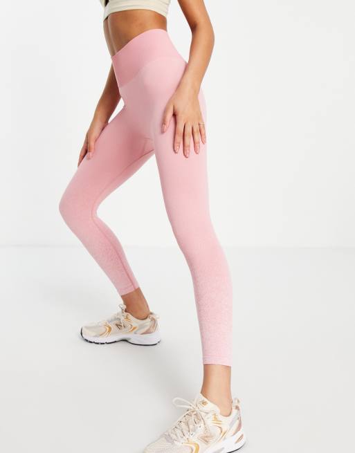 HIIT seamless rib leggings in mink animal jacquard