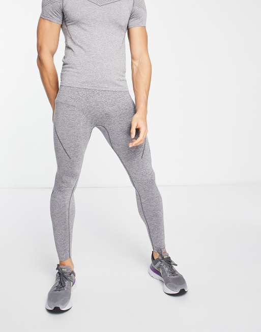 Women's Training Contour Leggings in Grey Marl