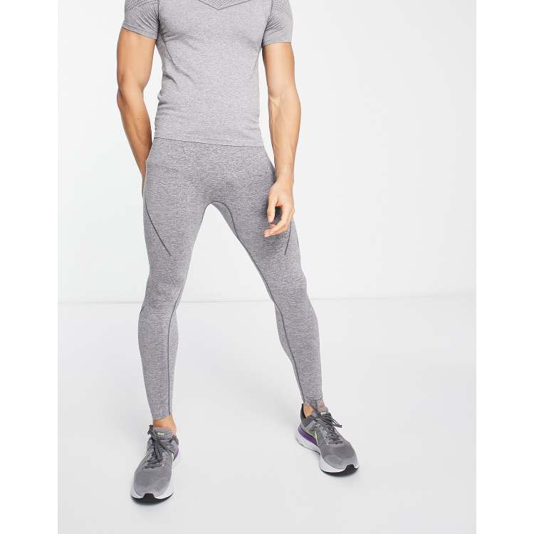 HIIT seamless muscle contour long sleeve t-shirt in gray