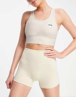 HIIT seamless rib short in ecru | ASOS