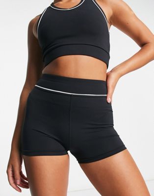 HIIT shorts in black with piping - ASOS Price Checker