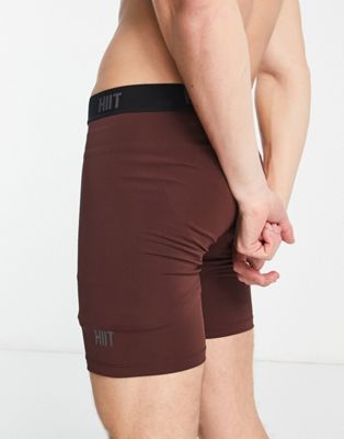 HIIT training legging short in brown - ASOS Price Checker