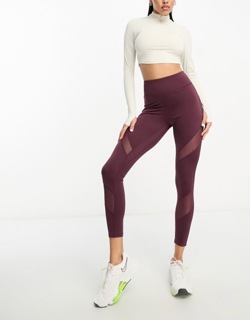 HIIT – Siateczkowe legginsy z podwyższonym stanem i konturowym wzorem 