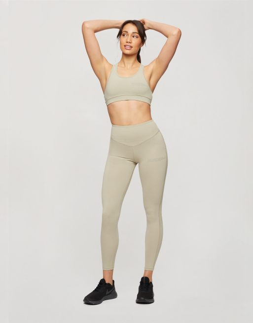 HIIT – Signature – Leggings aus Baumwolle in Stein, 4 von 4