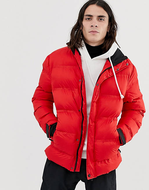 HIIT ski puffer jacket in red | ASOS
