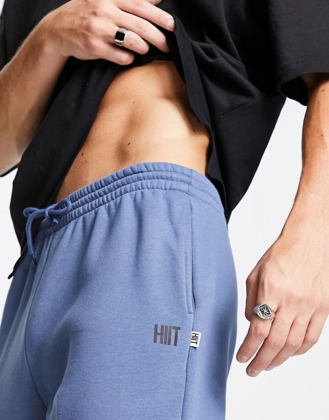 HIIT skinny fit sweatpants in blue