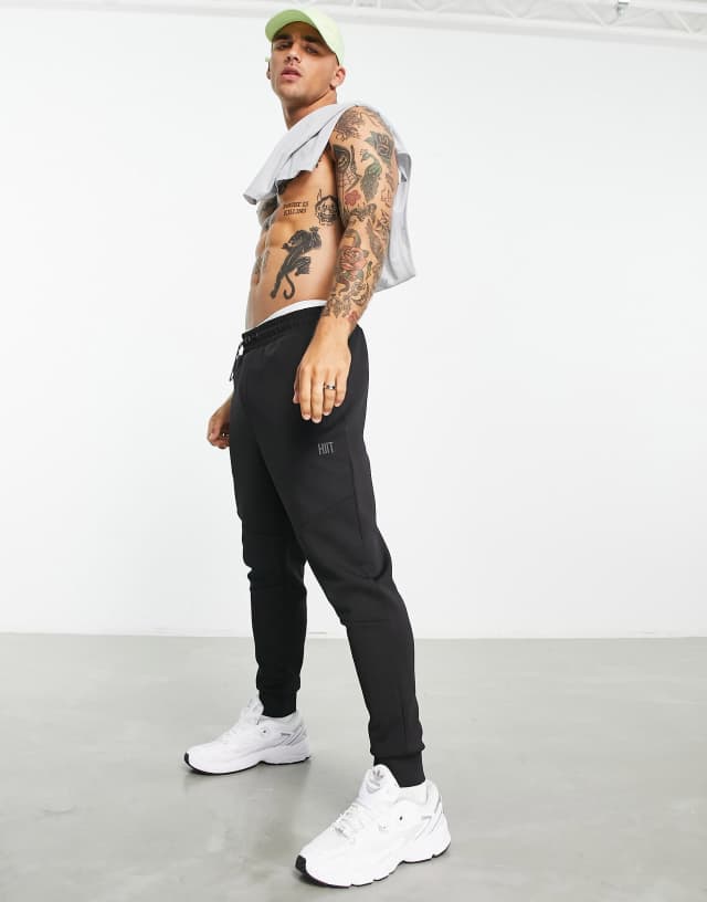 HIIT slim fit sweatpants in tricot in black