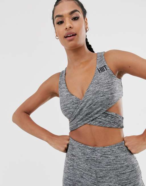 HIIT - Studio - Soutien-gorge cache-cœur - Gris