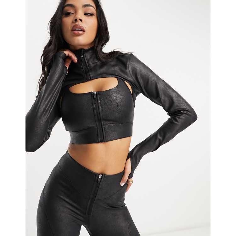 HIIT super crop zip front jacket