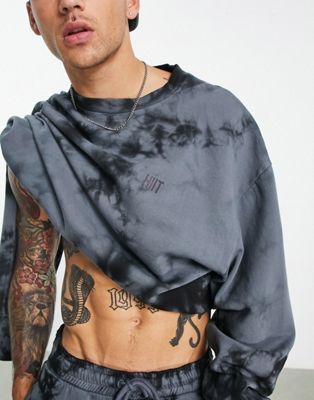 HIIT sweatshirt in washed charcoal - ASOS Price Checker