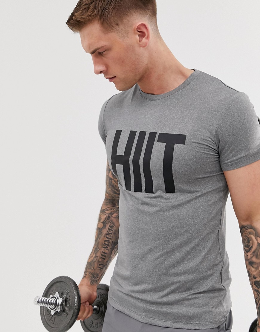 HIIT - T-shirt con logo grigia-Grigio