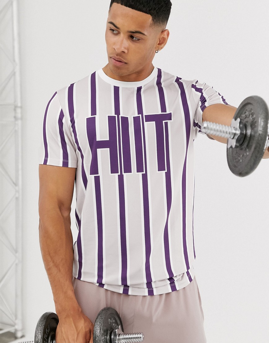 HIIT - T-shirt rosa a righe