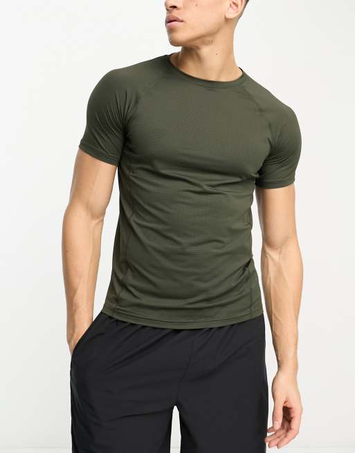 HIIT – T-shirt z krótkim rękawem w żakardową kratkę