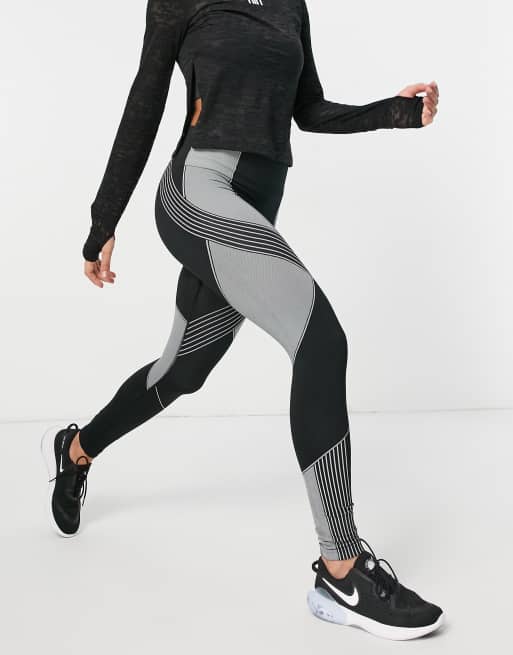 HIIT - Tofarvede og sømløse leggings i sort og grå