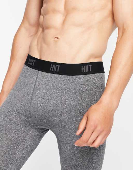 HIIT training legging in black marl, 3 of 4