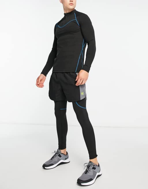 HIIT training quarter zip top with seam detail ASOS