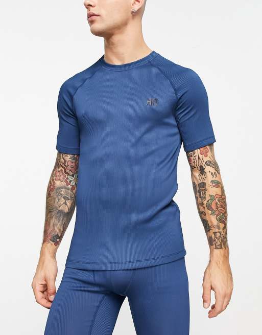 HIIT training t-shirt in navy rib 