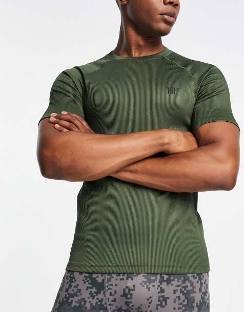 HIIT sleeveless training t-shirt in khaki