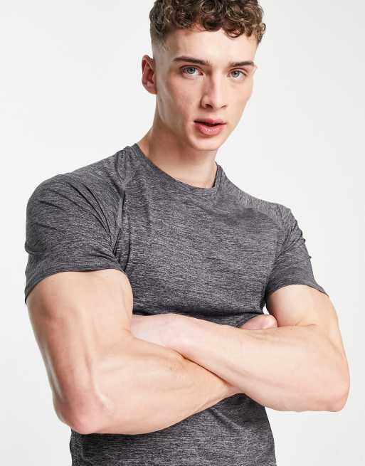 HIIT - Training - T-shirt moulant - Anthracite chiné